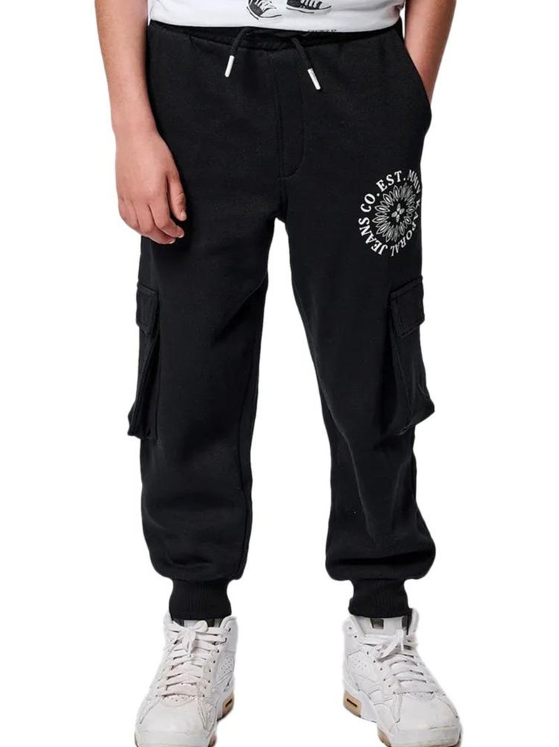 Calças de Jogging Kaporal Okono para Rapaz, Pretas Preto - Kiabi