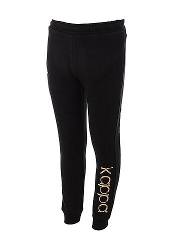 Calças de jogging kappa kecil pretas para menina