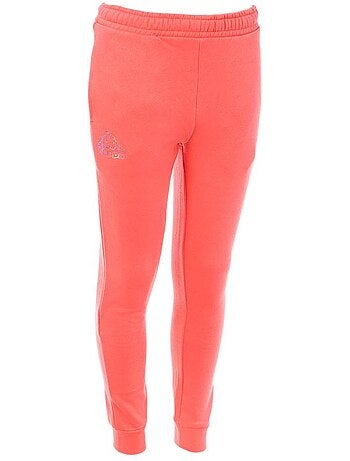 Calças de jogging kappa kiama rosa vivo para menina