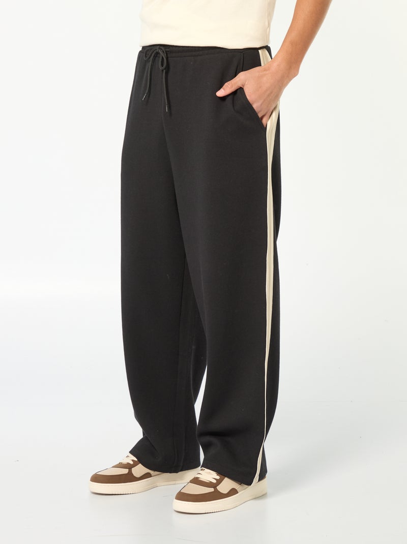 Calças de jogging largas com faixa fantasia Preto - Kiabi