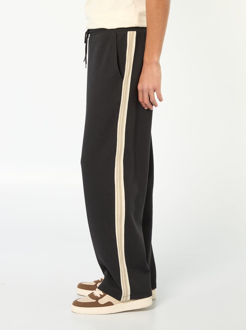 Calças de jogging largas com faixa fantasia Preto - Kiabi