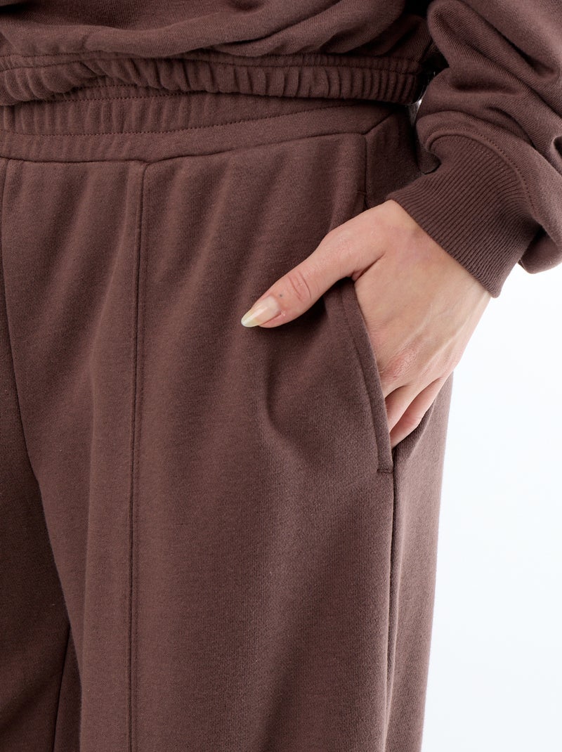 Calças de jogging largas desportivas Castanho - Kiabi
