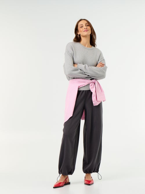 Calças de jogging largas desportivas - Kiabi Calças de jogging largas desportivas - Kiabi