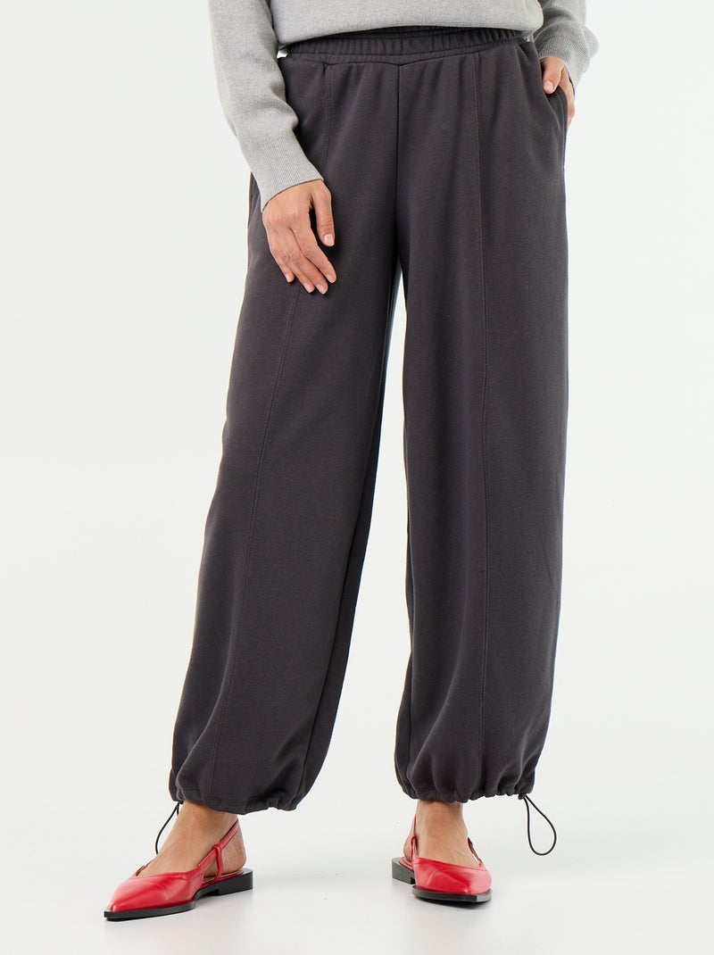Calças de jogging largas desportivas Preto - Kiabi
