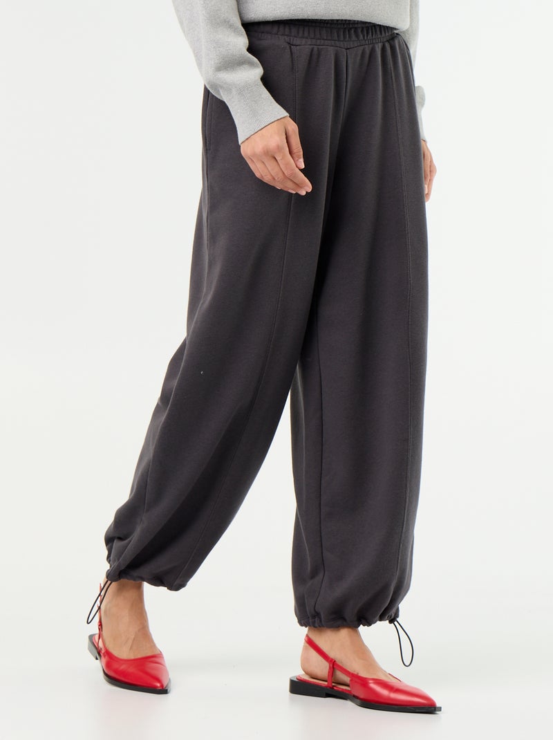 Calças de jogging largas desportivas Preto - Kiabi