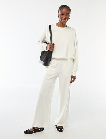 Calças de jogging largas em malha suave