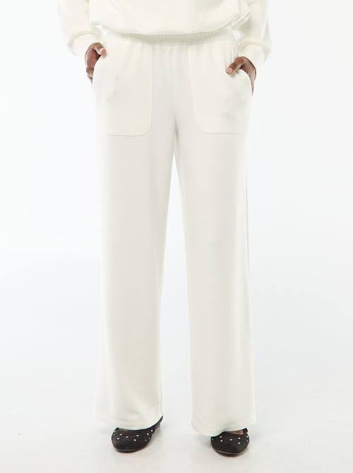 Calças de jogging largas em malha suave - Kiabi