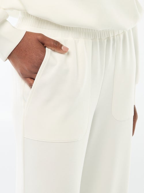 Calças de jogging largas em malha suave - Kiabi