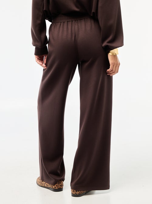 Calças de jogging largas em malha suave - Kiabi