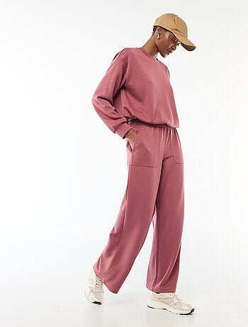 Calças de jogging largas em malha suave