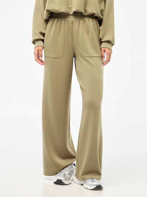 Calças de jogging largas em malha suave - Kiabi