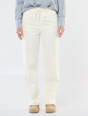 Calças de jogging largas em veludo cotelê