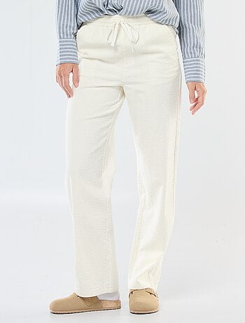 Calças de jogging largas em veludo cotelê