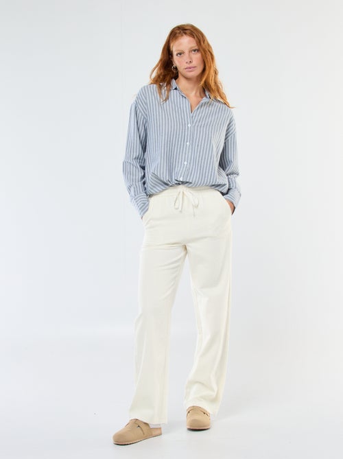 Calças de jogging largas em veludo cotelê - Kiabi