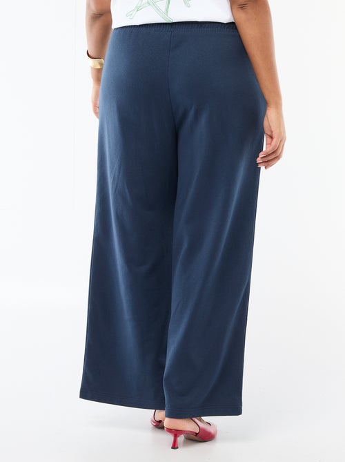 Calças de jogging largas lisas - Kiabi