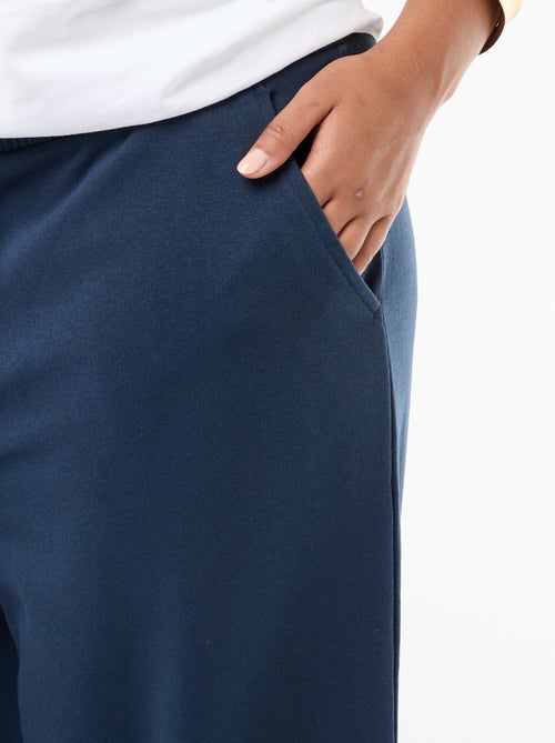 Calças de jogging largas lisas - Kiabi