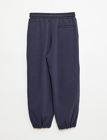 Calças de jogging largas lisas em algodão