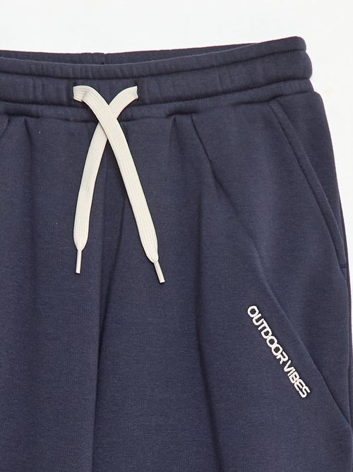 Calças de jogging largas lisas em algodão - Kiabi