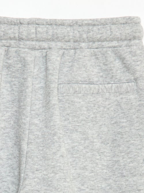 Calças de jogging largas lisas em algodão - Kiabi