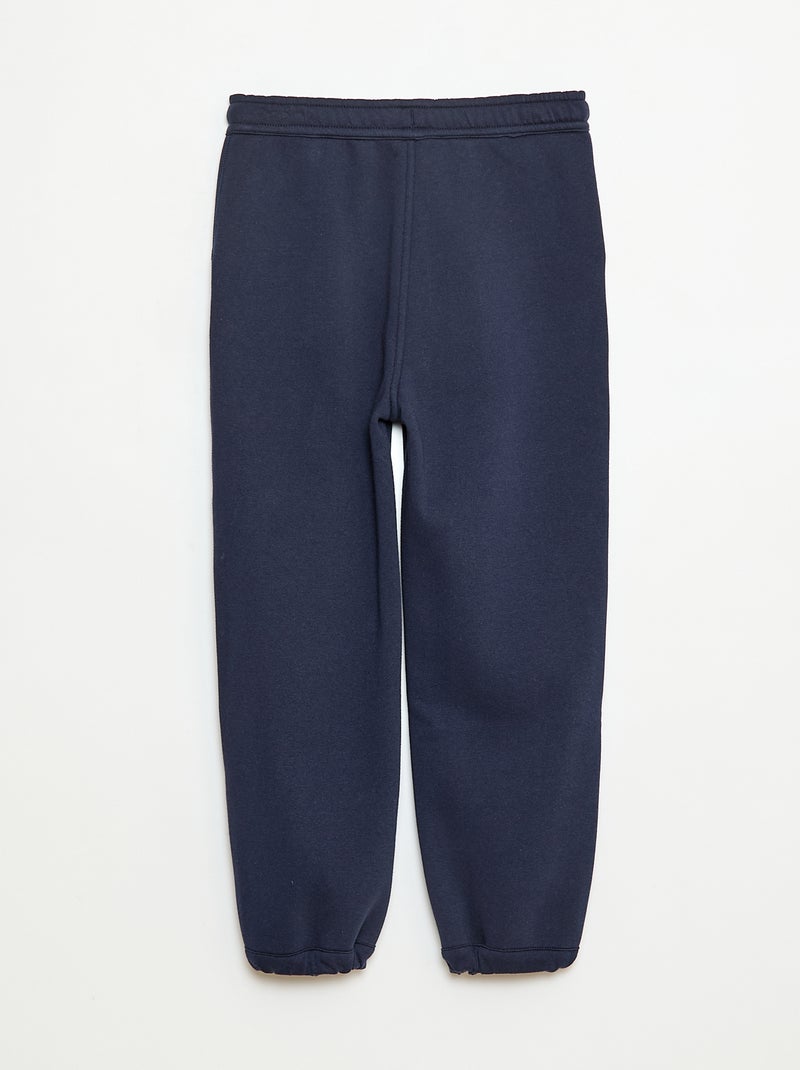 Calças de jogging lisas com 2 bolsos Azul - Kiabi
