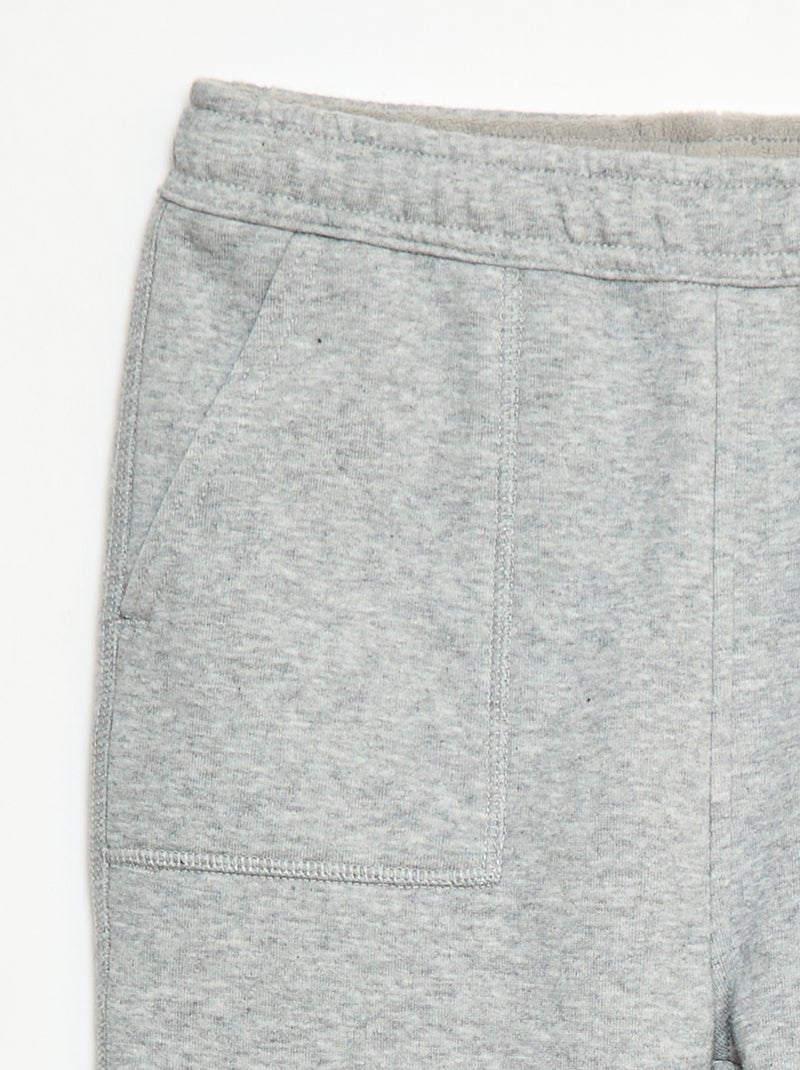 Calças de jogging lisas com 2 bolsos Cinza - Kiabi