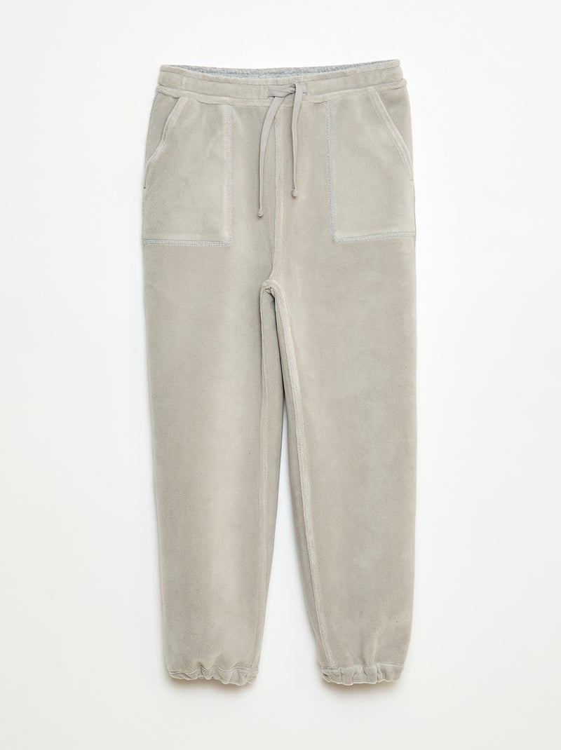 Calças de jogging lisas com 2 bolsos Cinza - Kiabi