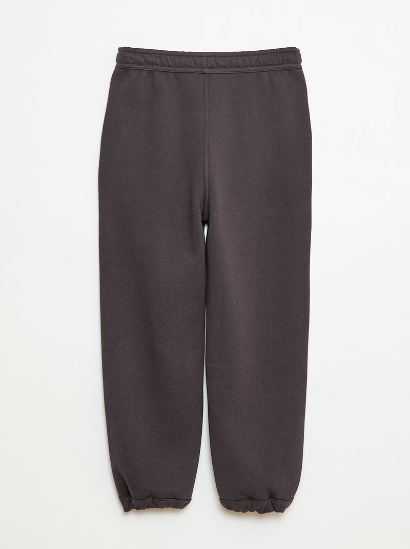 Calças de jogging lisas com 2 bolsos Preto - Kiabi