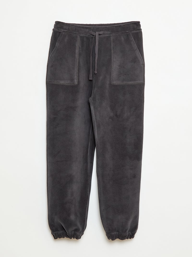 Calças de jogging lisas com 2 bolsos Preto - Kiabi