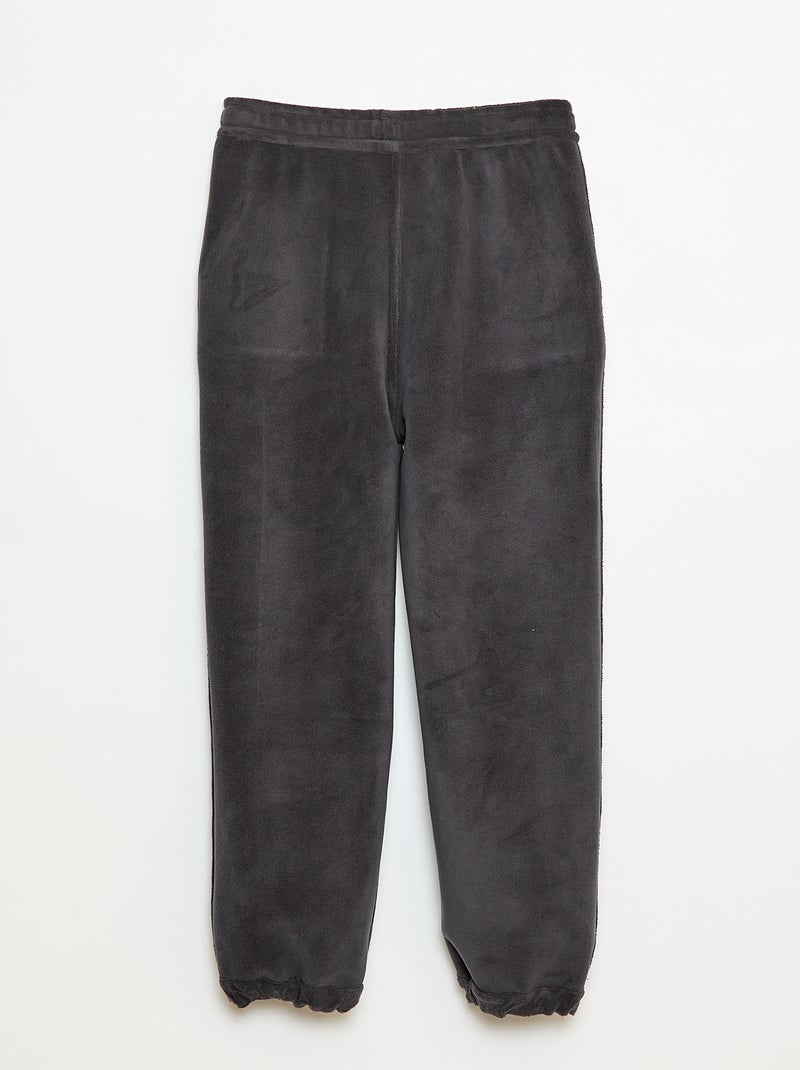 Calças de jogging lisas com 2 bolsos Preto - Kiabi