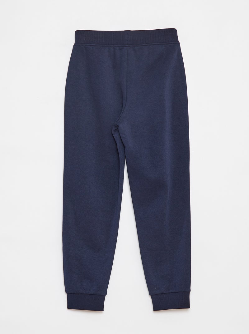 Calças de jogging lisas com cintura elástica Azul - Kiabi