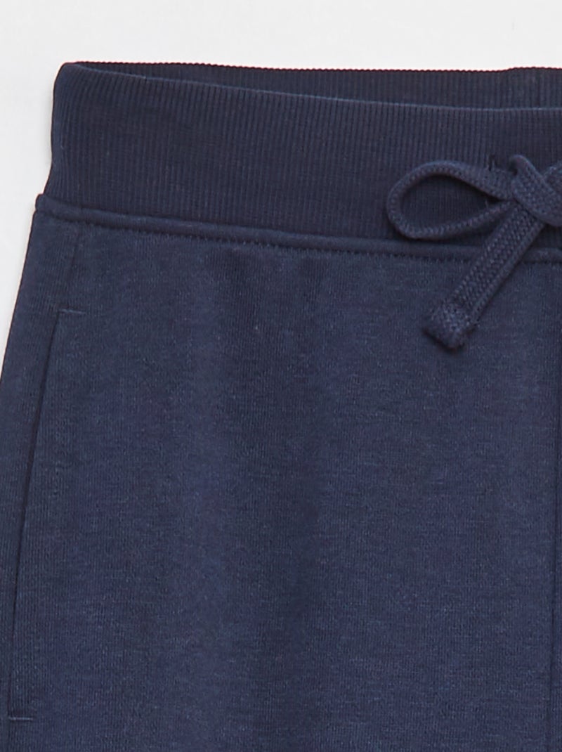 Calças de jogging lisas com cintura elástica Azul - Kiabi