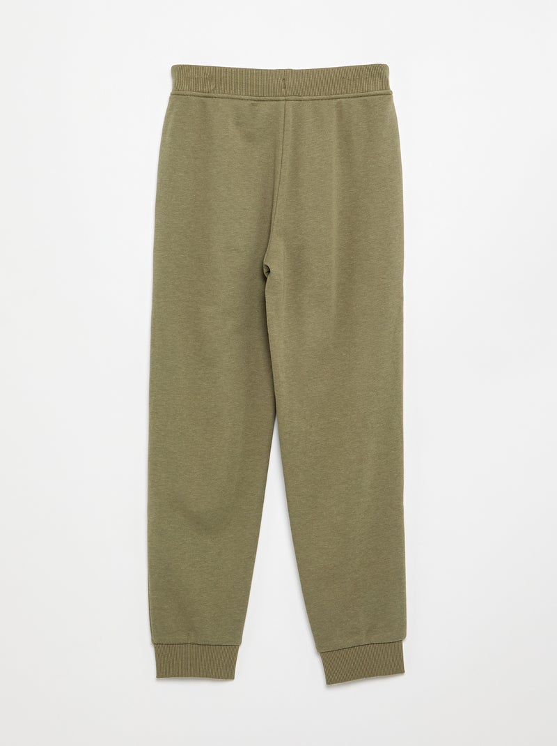 Calças de jogging lisas com cintura elástica Verde - Kiabi