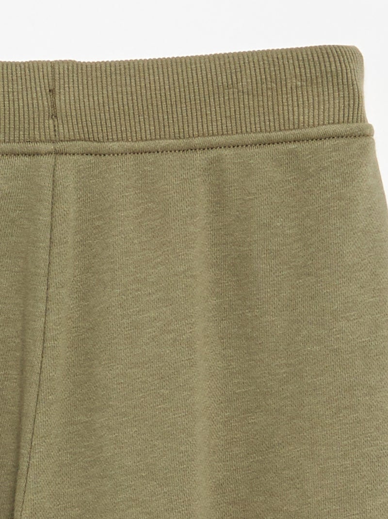 Calças de jogging lisas com cintura elástica Verde - Kiabi