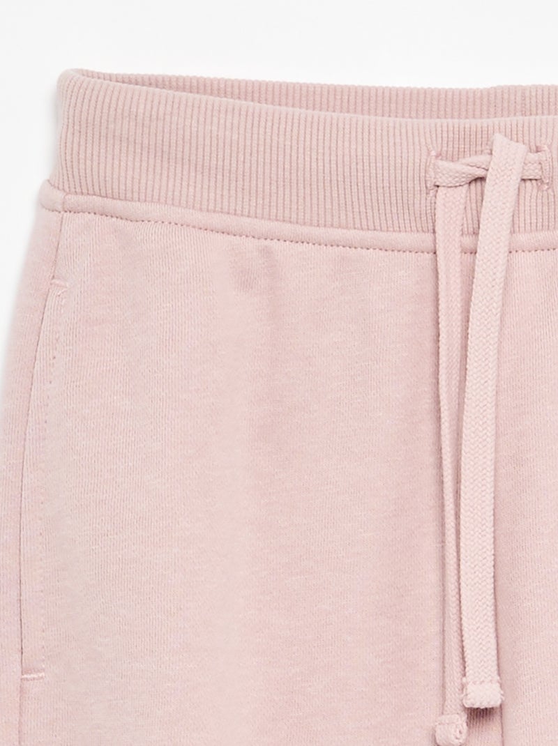 Calças de jogging lisas com cintura elástica Violeta - Kiabi