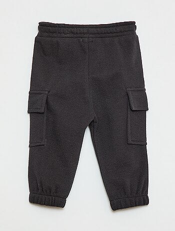 Calças de jogging lisas com vários bolsos