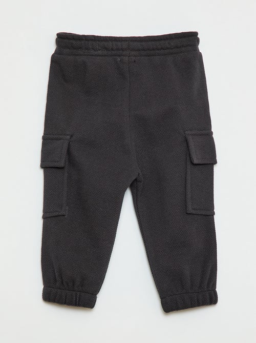 Calças de jogging lisas com vários bolsos - Kiabi