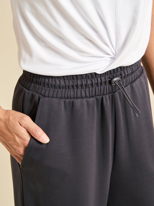 Calças de jogging lisas de cintura standard - Kiabi