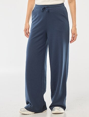 Calças de jogging lisas em algodão