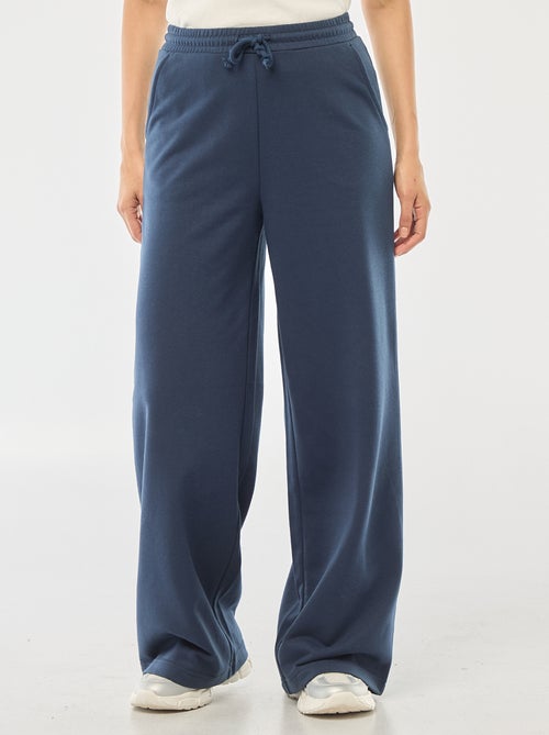 Calças de jogging lisas em algodão - Kiabi