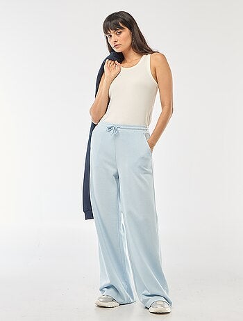 Calças de jogging lisas em algodão