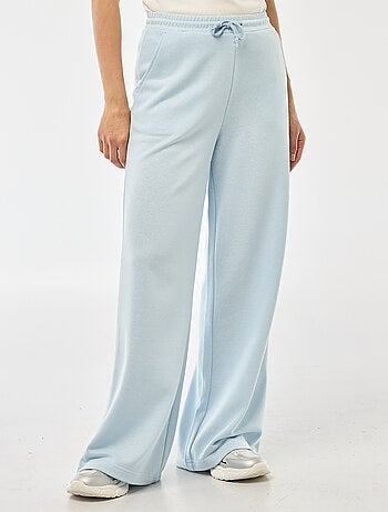 Calças de jogging lisas em algodão