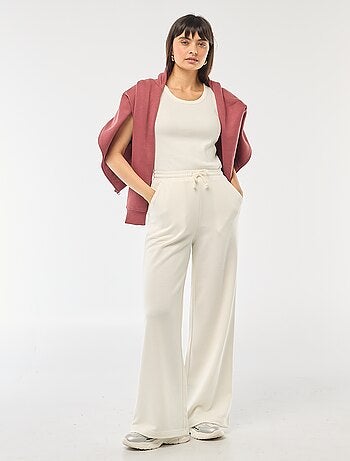 Calças de jogging lisas em algodão