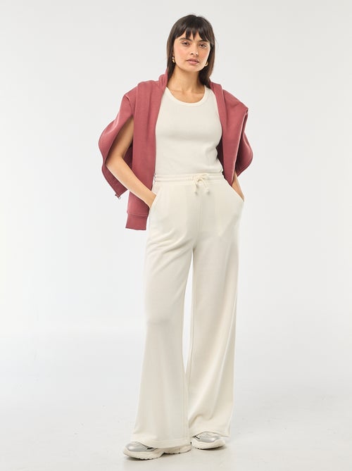 Calças de jogging lisas em algodão - Kiabi Calças de jogging lisas em algodão - Kiabi