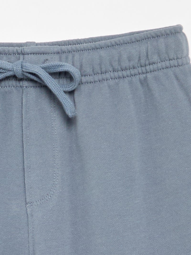 Calças de jogging lisas em French Terry Azul - Kiabi