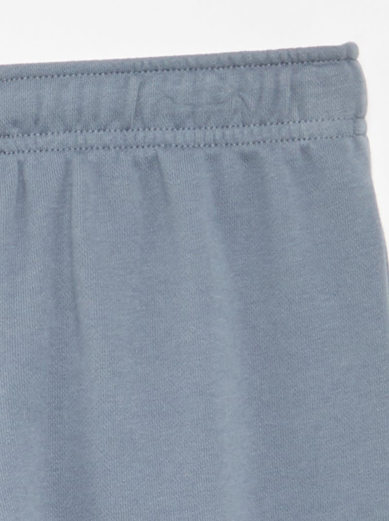 Calças de jogging lisas em French Terry Azul - Kiabi