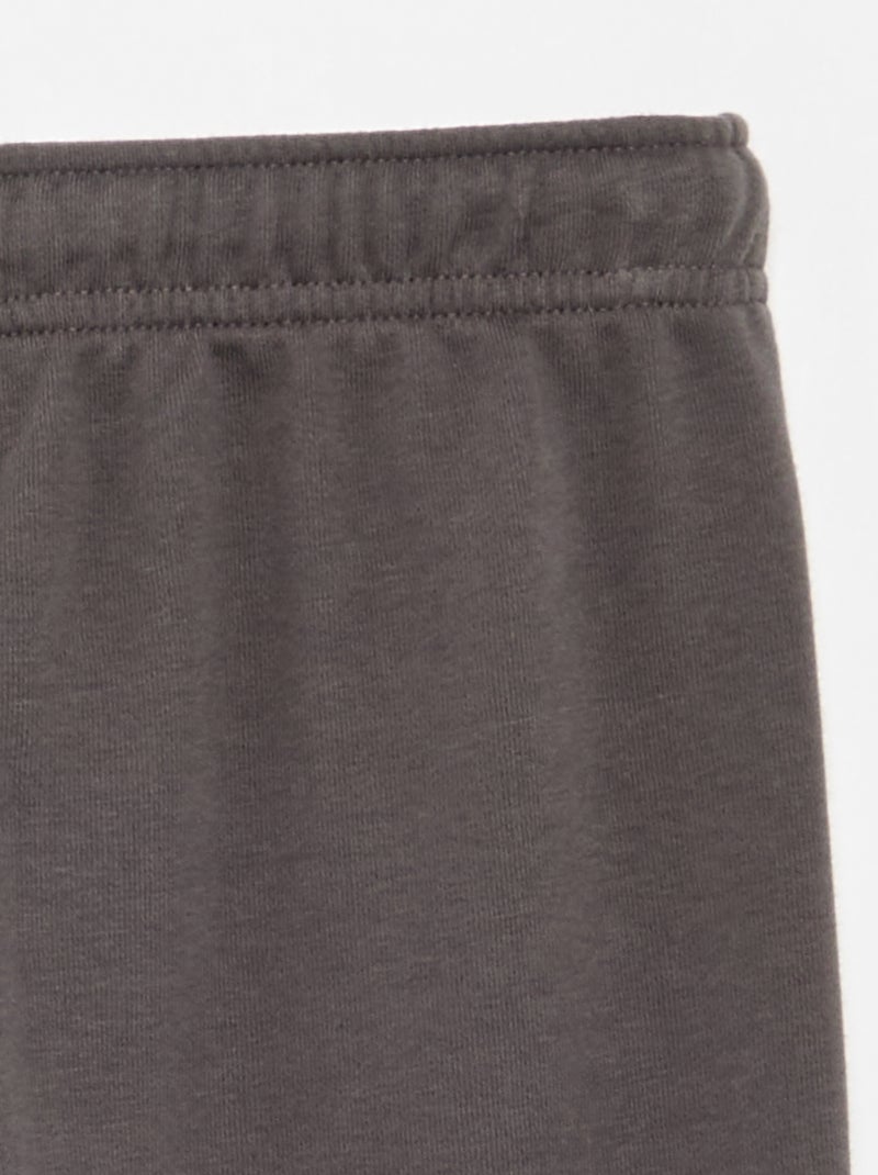 Calças de jogging lisas em French Terry Cinza - Kiabi