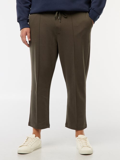 Calças de jogging lisas em malha piqué - Kiabi