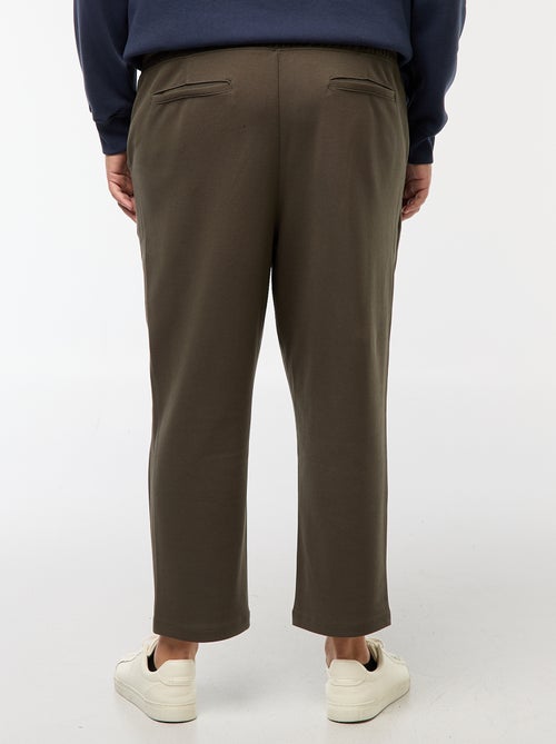 Calças de jogging lisas em malha piqué - Kiabi