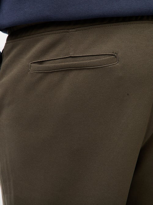 Calças de jogging lisas em malha piqué - Kiabi