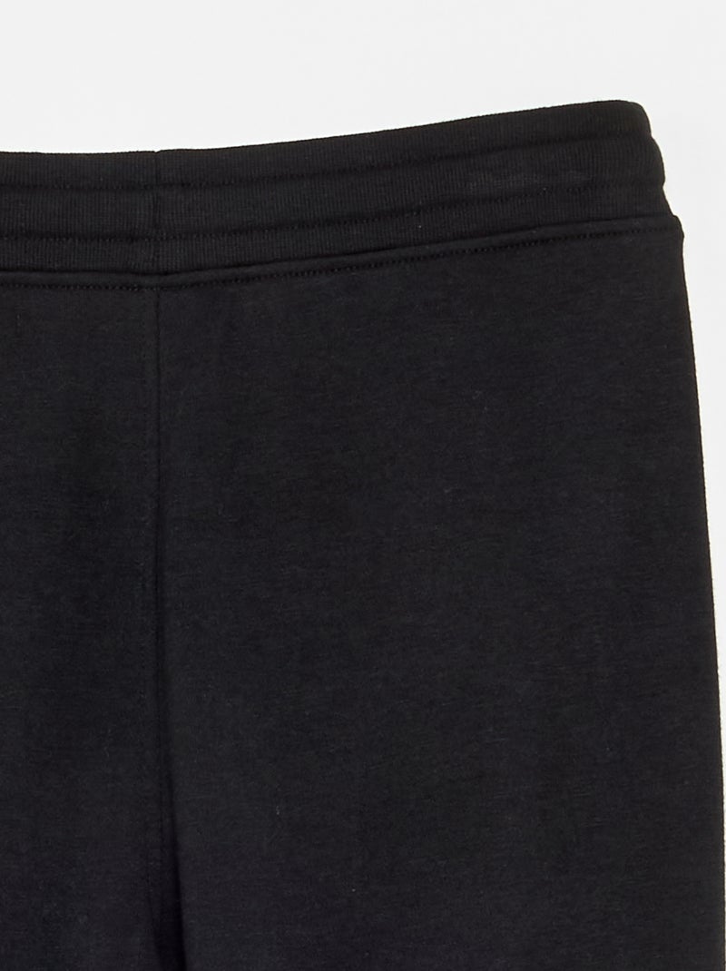 Calças de jogging lisas Preto - Kiabi